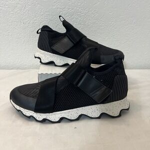 Sorel Kinetic Sneakers Womens 10.5 Black White LL3507-010 Low Top EUC‎